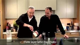 aerolatte  milk frother makes three layer caffè latte macchiato [upl. by Mellen]