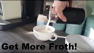 How to Get More Froth from Your Nespresso Coffee Aeroccino  Nespresso tips and help [upl. by Phil]