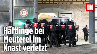 Gefängnismeuterei Polizei stürmt Knast in Thüringen  JVA Untermaßfeld [upl. by Anilrac]